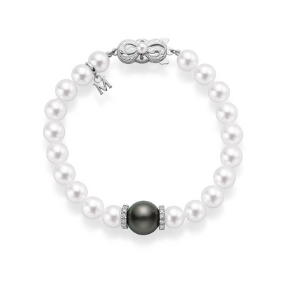 Mikimoto Bracelets in White Gold containing Multi-gemstone, Diamond, Pearl MDP10108ZDXW