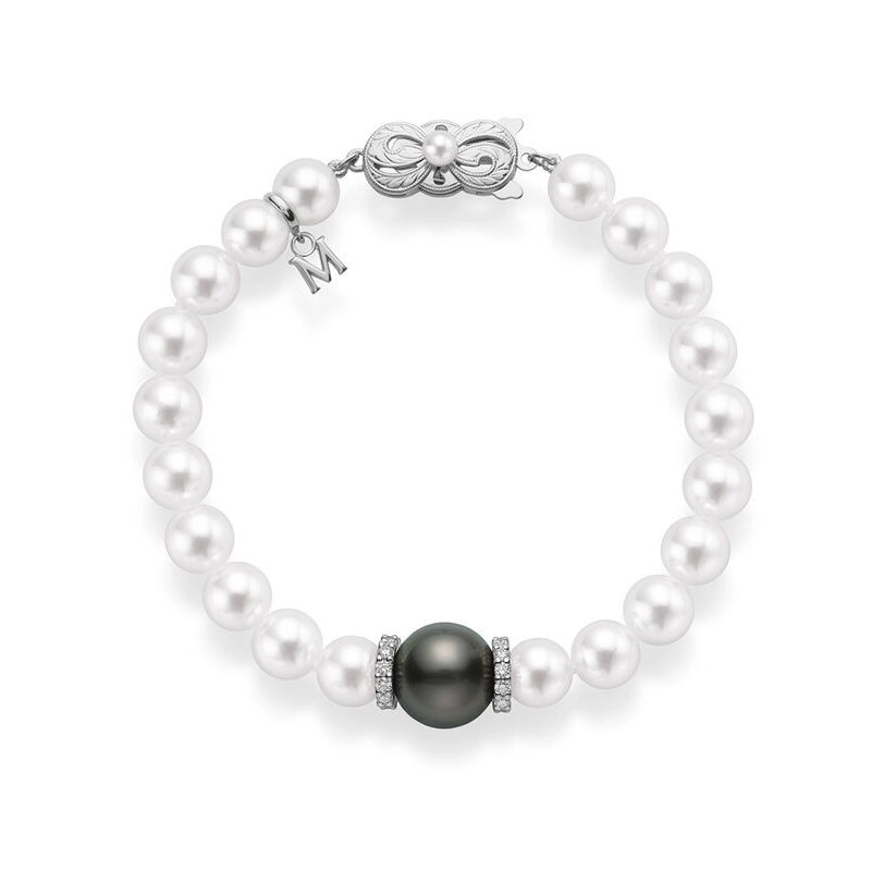 Mikimoto Bracelets in White Gold containing Multi-gemstone, Diamond, Pearl MDP10108ZDXW