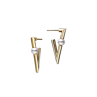 Mikimoto Earrings in Yellow Gold containing Pearl MEQ10204AXXK