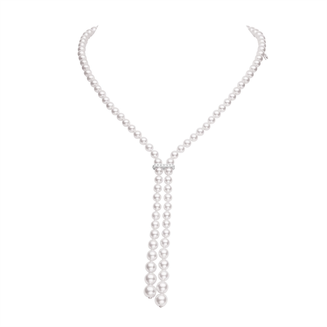 Mikimoto Necklaces in White Gold containing Multi-gemstone, Diamond, Pearl MZQ10044ADXW