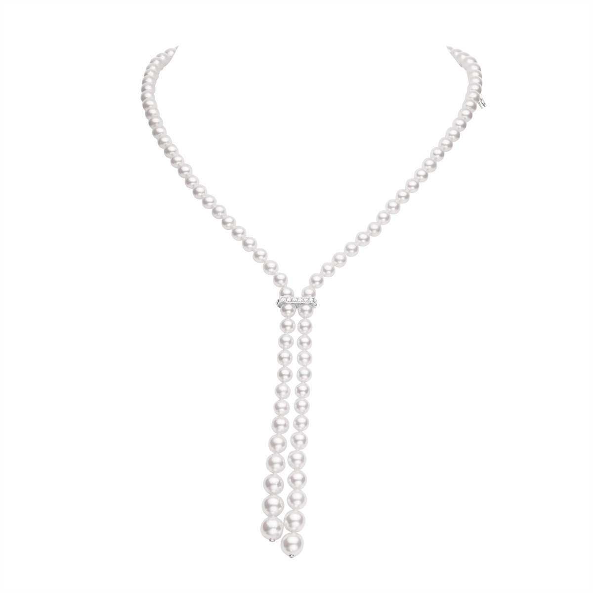 Mikimoto Necklaces in White Gold containing Multi-gemstone, Diamond, Pearl MZQ10044ADXW