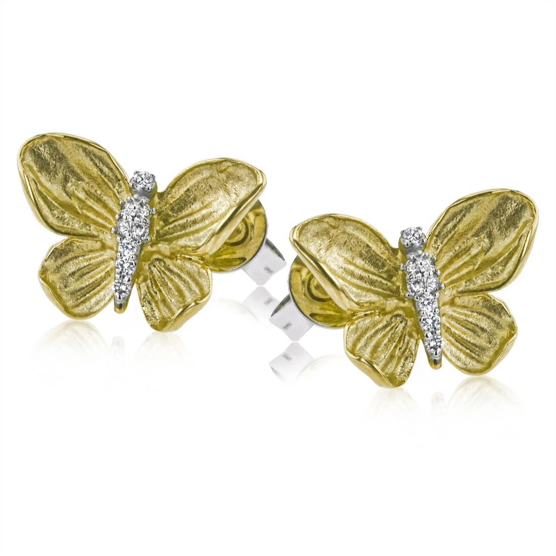 Simon G Earrings in Mixed Metals containing Diamond DE271-Y