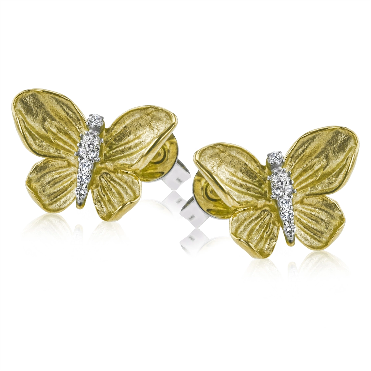 Simon G Earrings in Mixed Metals containing Diamond DE271-Y