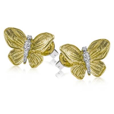 Simon G Earrings in Mixed Metals containing Diamond DE271-Y