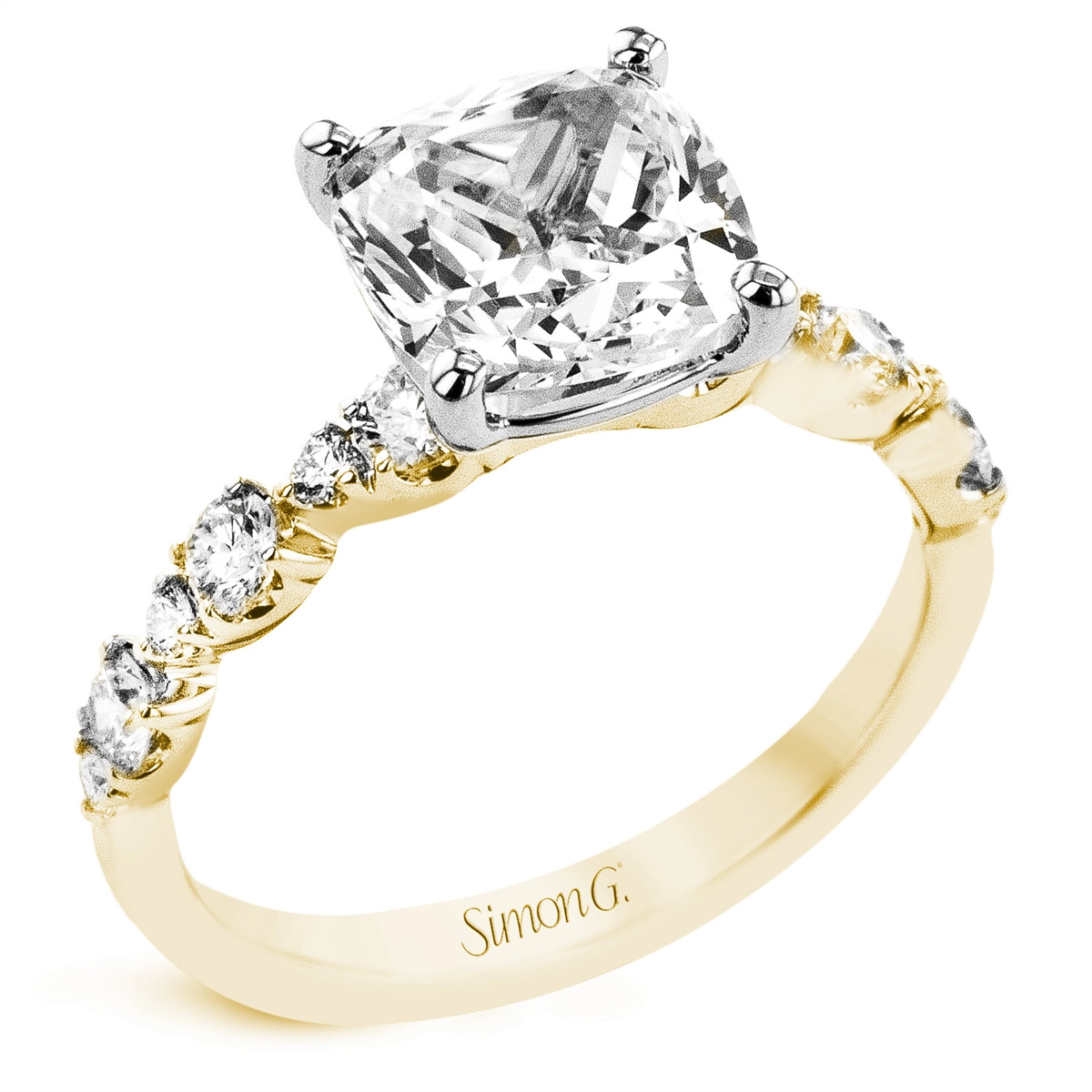 Simon G Engagement Rings in Mixed Metals containing Diamond 439947