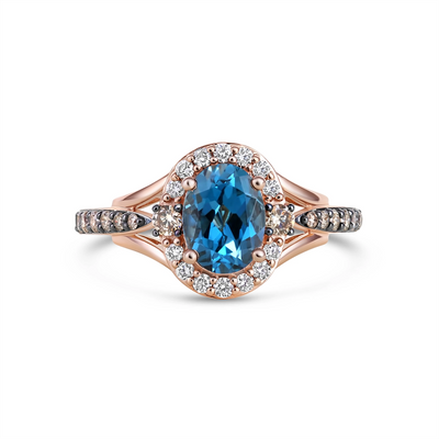 Le Vian Rings in Rose Gold containing Blue topaz , Multi-gemstone, Diamond TQXS1