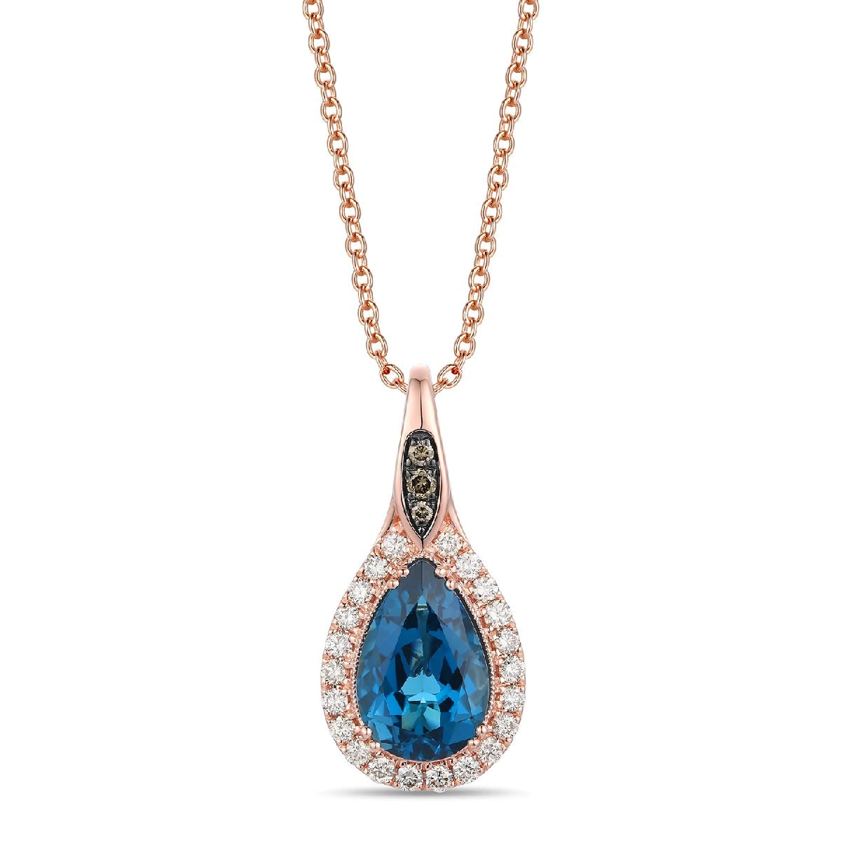 Le Vian Necklaces in Rose Gold containing Blue topaz , Multi-gemstone, Diamond TSRY46