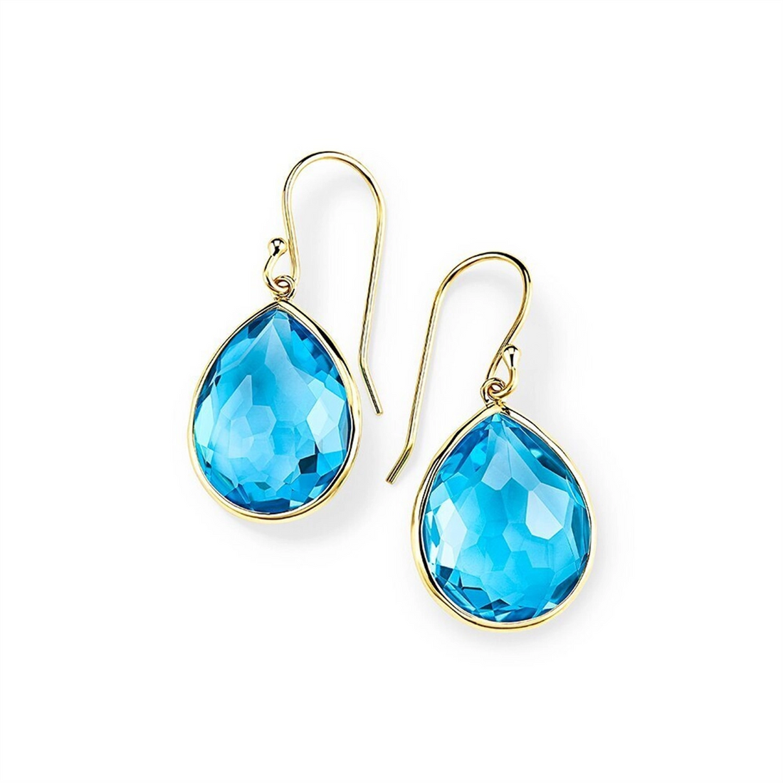 Ippolita Earrings in Yellow Gold containing Blue topaz  GE350BT-B
