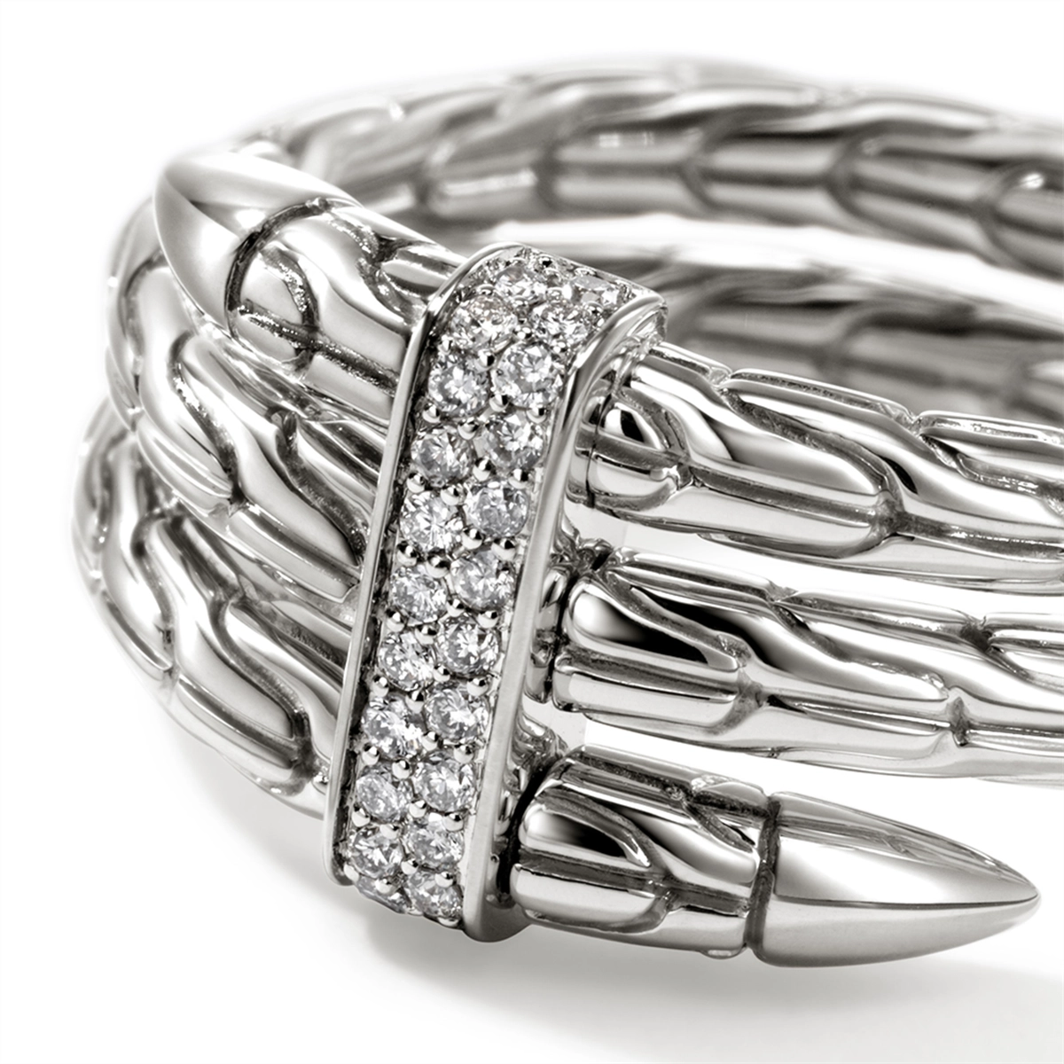 John Hardy Rings in Silver containing Diamond RBP986812DIX7