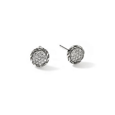 John Hardy Earrings in Silver containing Diamond EBP987022DI
