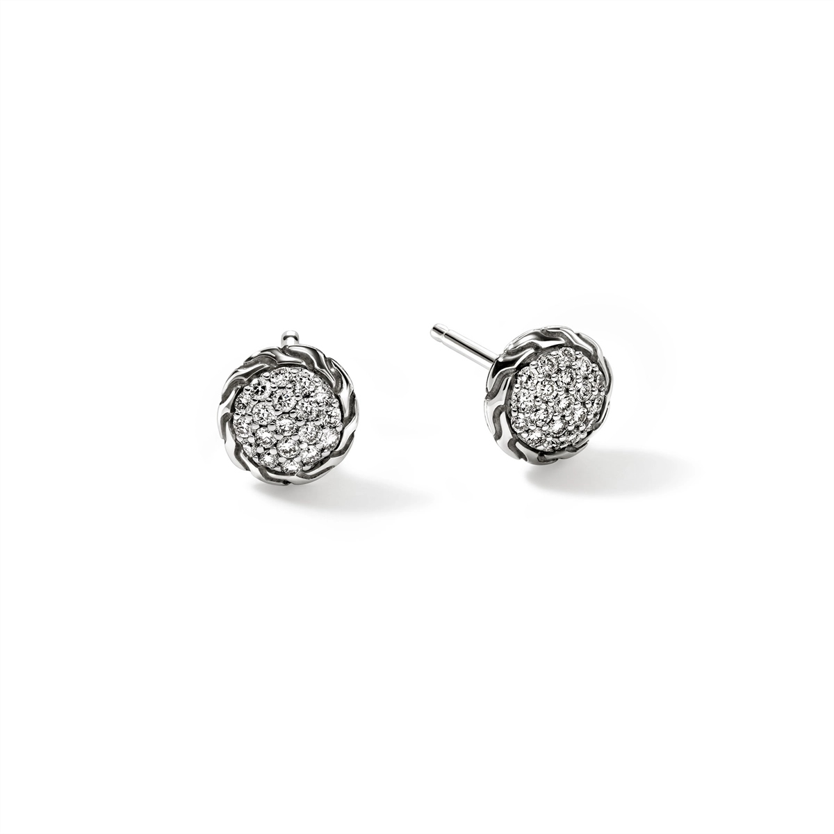 John Hardy Earrings in Silver containing Diamond EBP987022DI