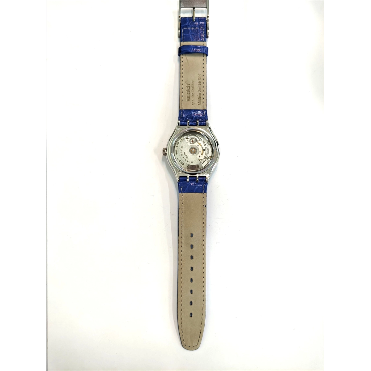 Swatch Tresor Magique Platinum Case Blue Strap 37mm Automatic Preowned