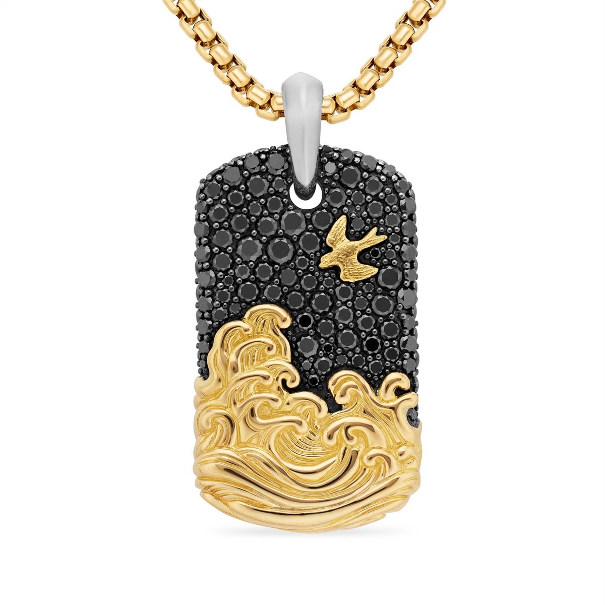 David Yurman Pendants in Mixed Metals containing Black diamond D05591MS8ABD