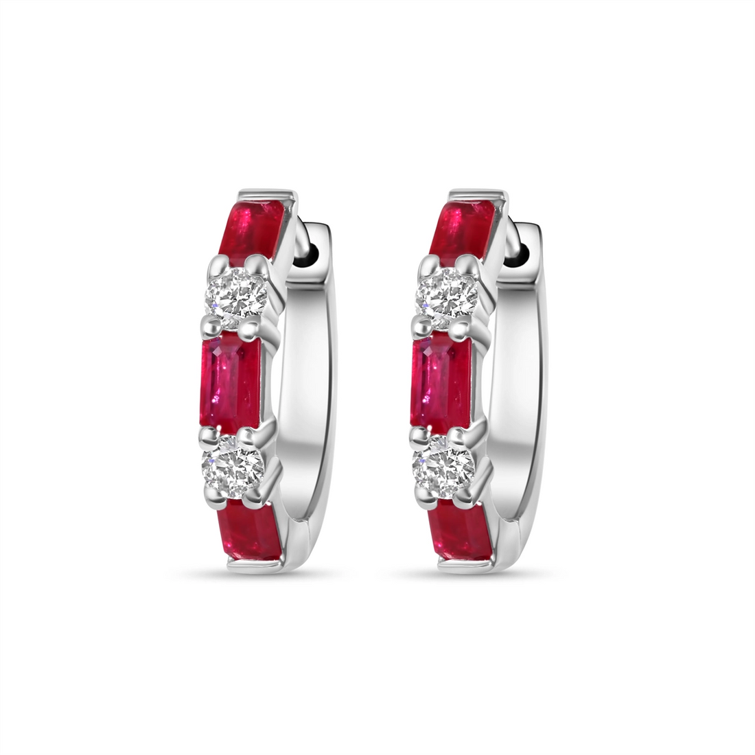 Earrings Earrings in White Gold containing Multi-gemstone, Diamond, Ruby 440337