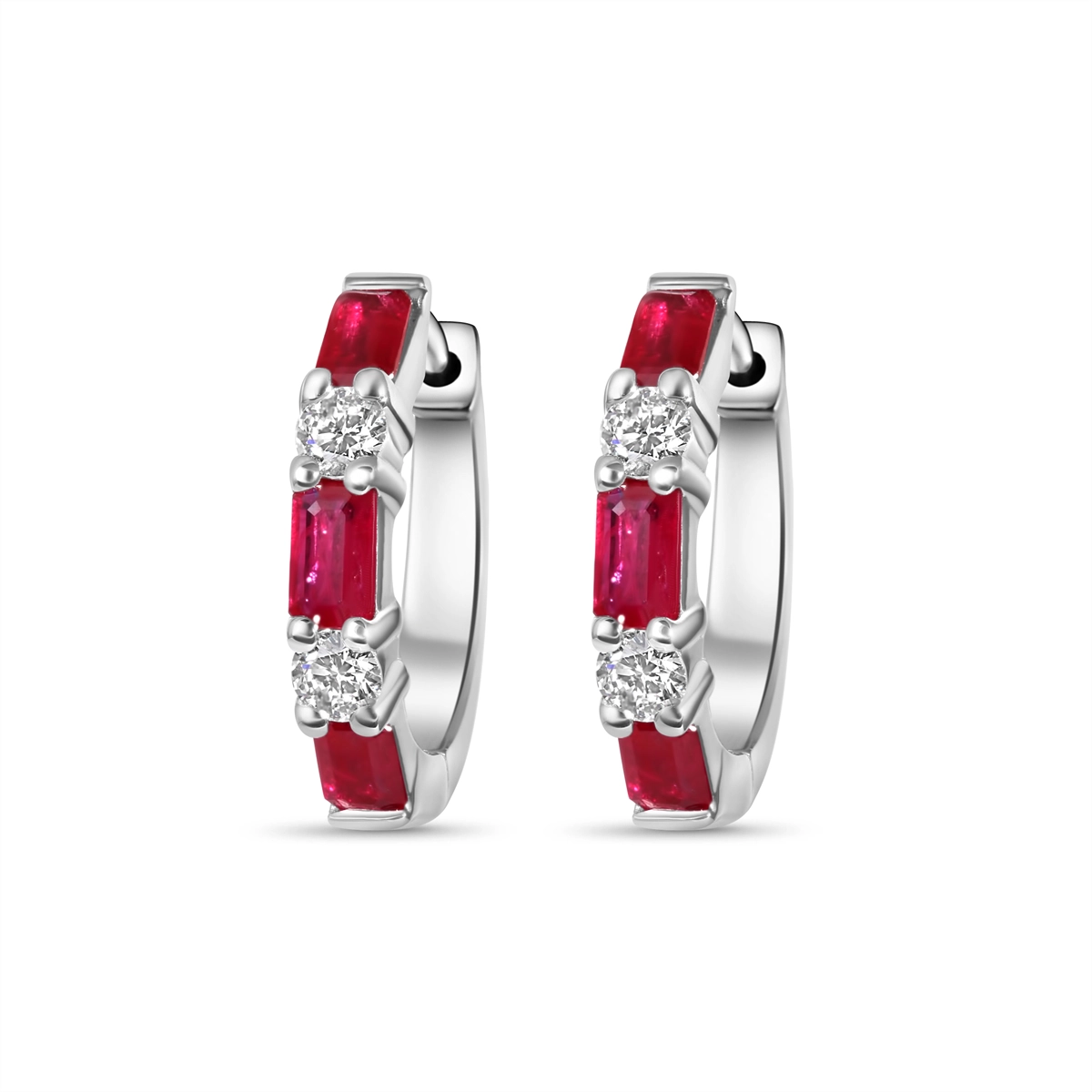 Earrings Earrings in White Gold containing Multi-gemstone, Diamond, Ruby 440337