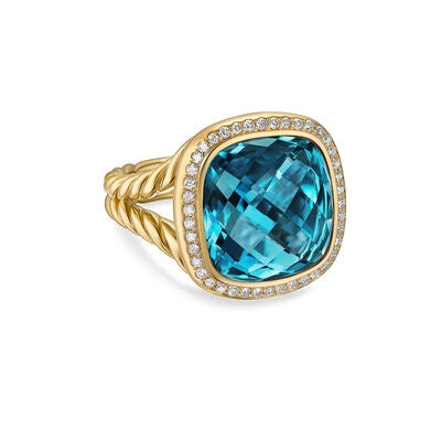 David Yurman Rings in Yellow Gold containing Blue topaz , Multi-gemstone, Diamond R18307D88AIBDI7