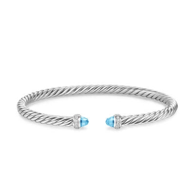 David Yurman Bracelets in Silver containing Blue topaz , Multi-gemstone, Diamond B18092DSSABTDIM