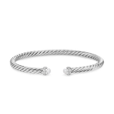 David Yurman Bracelets in Silver containing Multi-gemstone, Diamond, Pearl B18092DSSDPEDIM