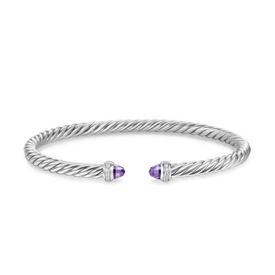 David Yurman Bracelets in Silver containing Amethyst, Multi-gemstone, Diamond B18092DSSAAMDIM