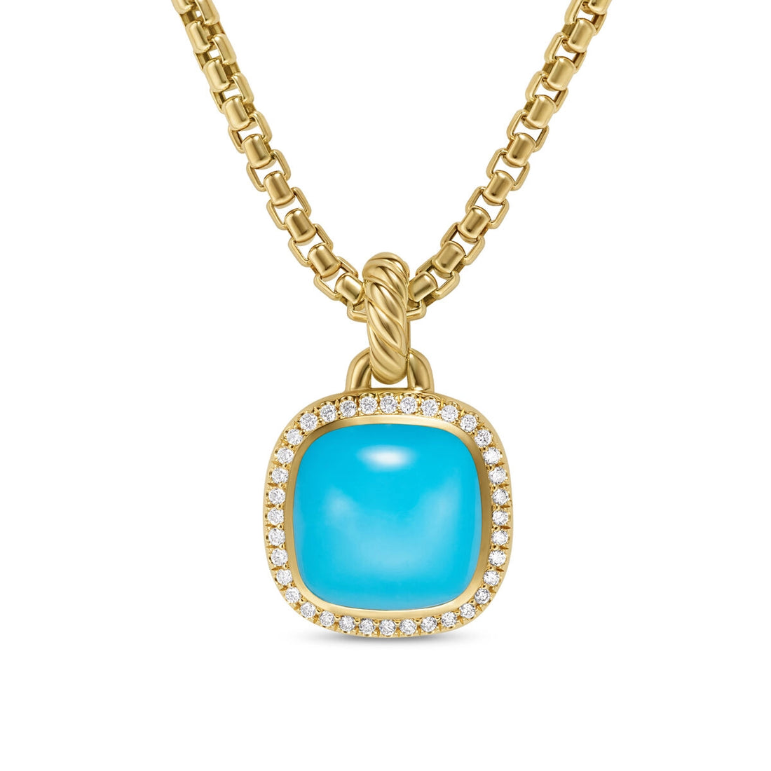 David Yurman Pendants in Yellow Gold containing Multi-gemstone, Diamond, Turquoise D18306D88DTQDI