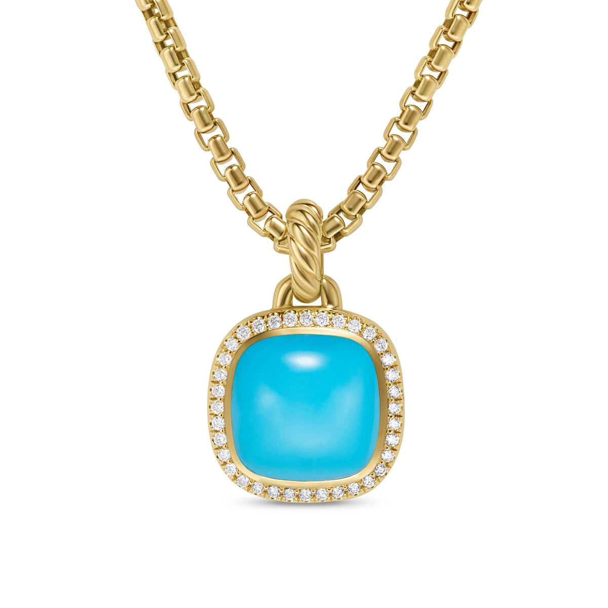 David Yurman Pendants in Yellow Gold containing Multi-gemstone, Diamond, Turquoise D18306D88DTQDI