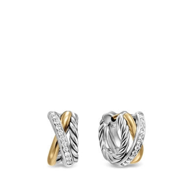 David Yurman Earrings in Mixed Metals containing Diamond E18300DS8ADI