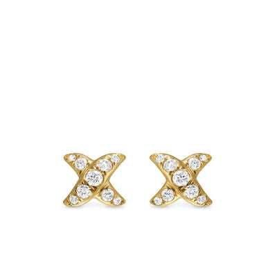 David Yurman Earrings in Yellow Gold containing Diamond E18080D88ADI