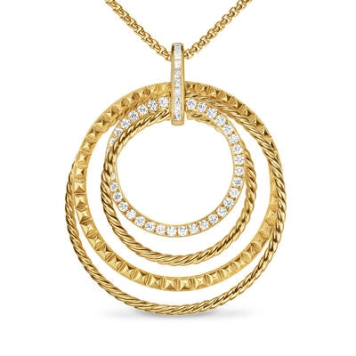 David Yurman Necklaces in Yellow Gold containing Diamond N18291D88ADI20