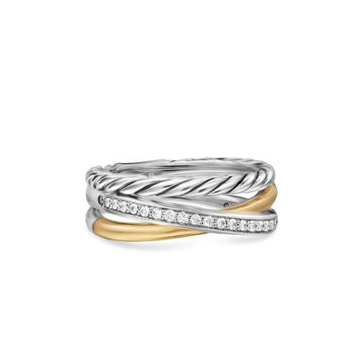 David Yurman Rings in Mixed Metals containing Diamond R18338DS8ADI6