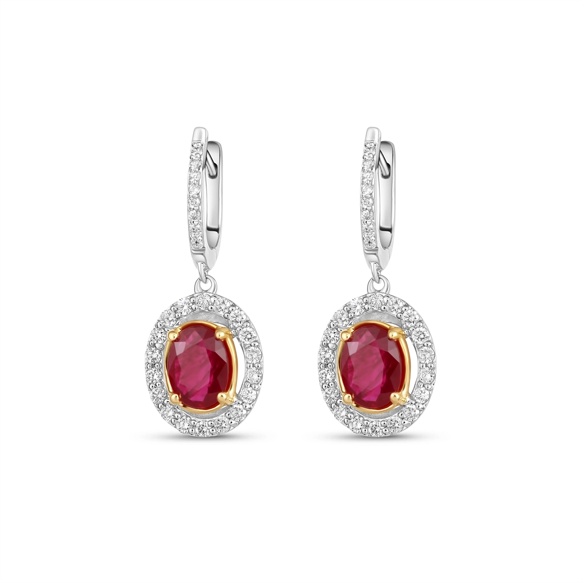 Earrings Earrings in Mixed Metals containing Multi-gemstone, Diamond, Ruby 440541