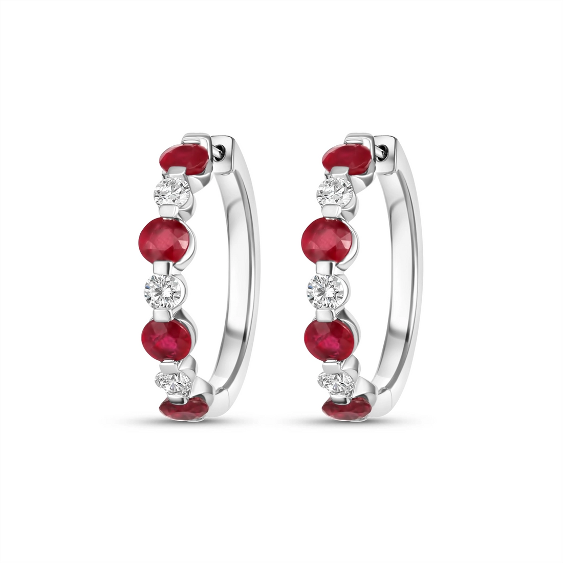 Earrings Earrings in White Gold containing Multi-gemstone, Diamond, Ruby 440547