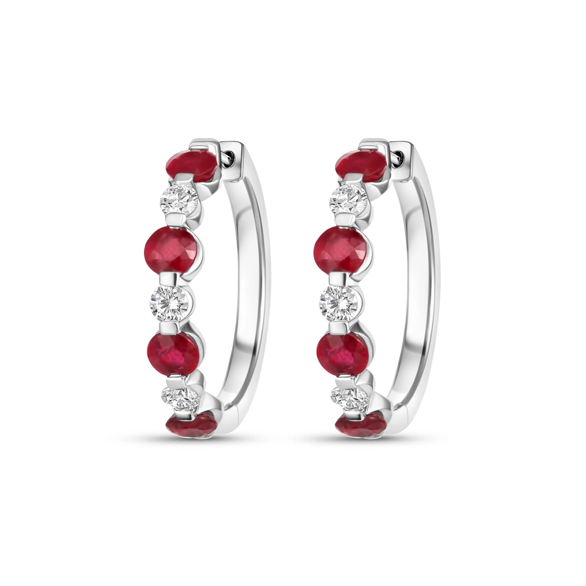 Earrings Earrings in White Gold containing Multi-gemstone, Diamond, Ruby 440547