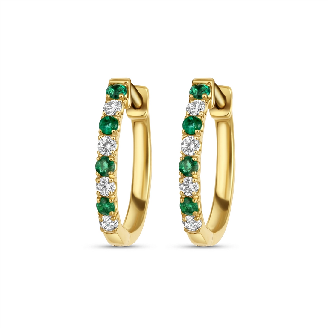 Earrings Earrings in Yellow Gold containing Multi-gemstone, Diamond, Emerald 440548