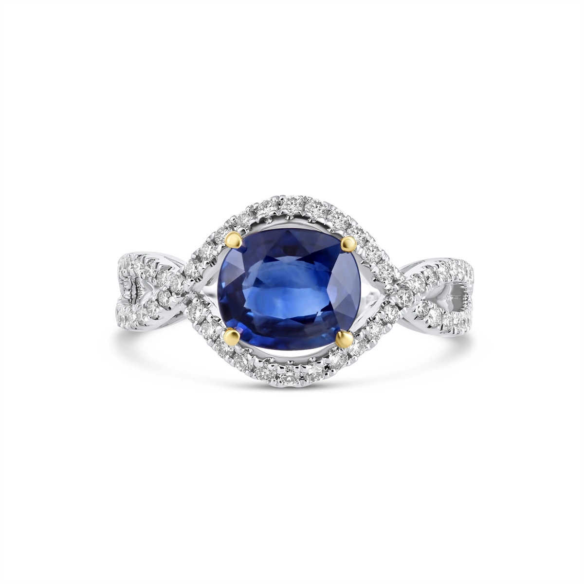 Rings Rings in Platinum/Palladium containing Multi-gemstone, Diamond, Sapphire 440581