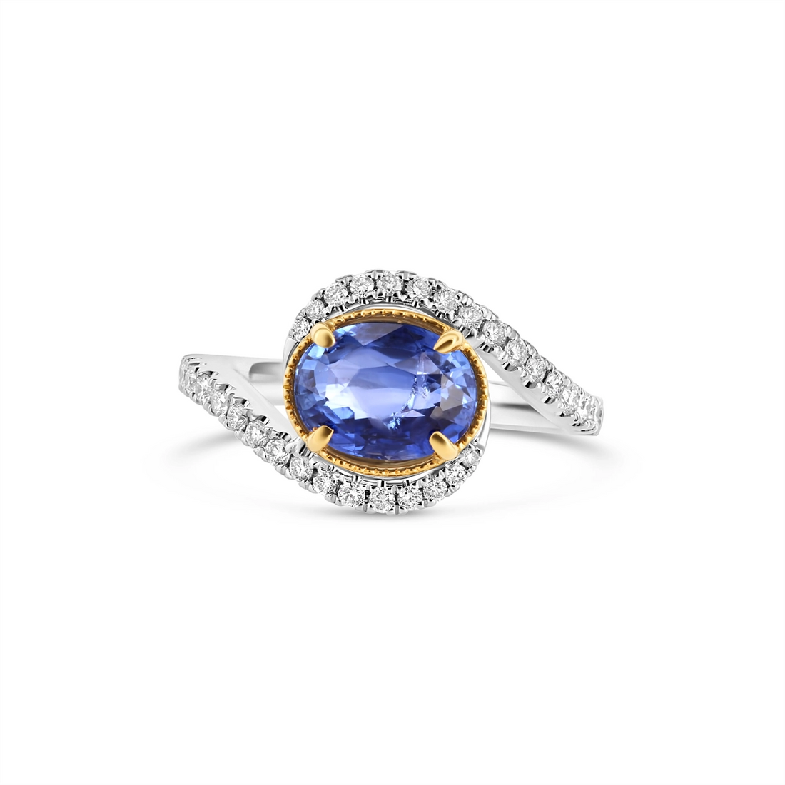 Rings Rings in Platinum/Palladium containing Multi-gemstone, Diamond, Sapphire 440588
