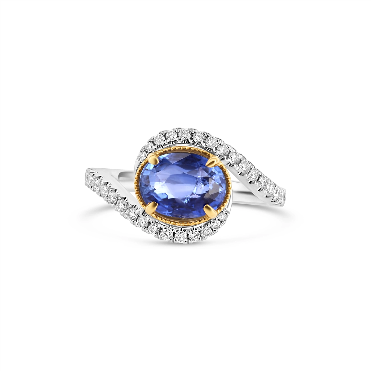 Rings Rings in Platinum/Palladium containing Multi-gemstone, Diamond, Sapphire 440588