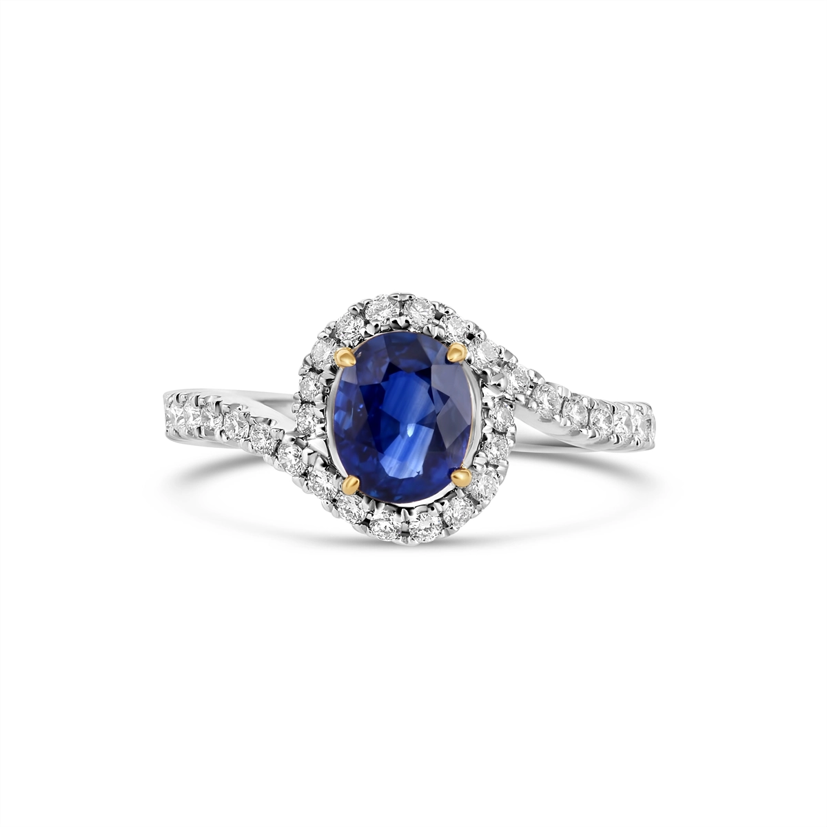 Rings Rings in Platinum/Palladium containing Multi-gemstone, Diamond, Sapphire 440594