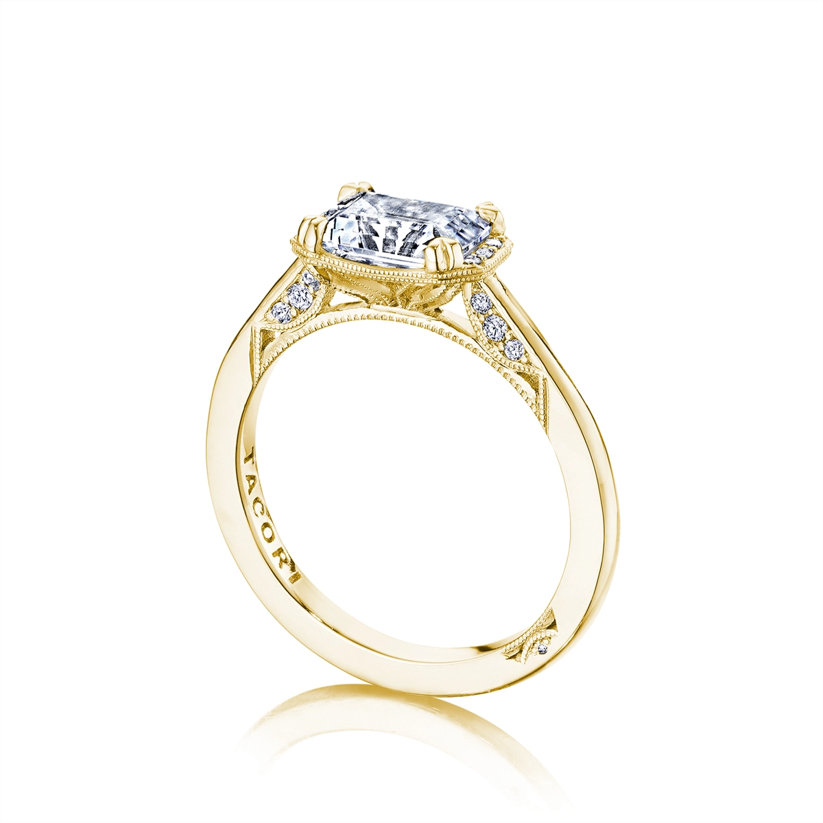 Tacori Engagement Rings in Yellow Gold containing Diamond 2654 EC 8X6 Y
