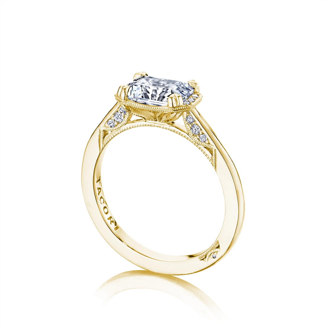 Tacori Engagement Rings in Yellow Gold containing Diamond 2654 EC 8X6 Y