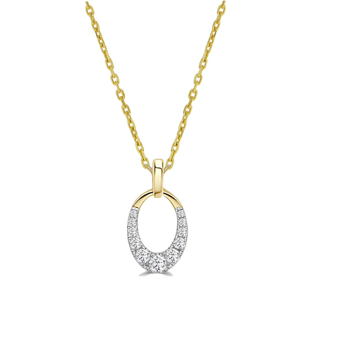 Frederic Sage Necklaces in Mixed Metals containing Diamond P3373-4-YW
