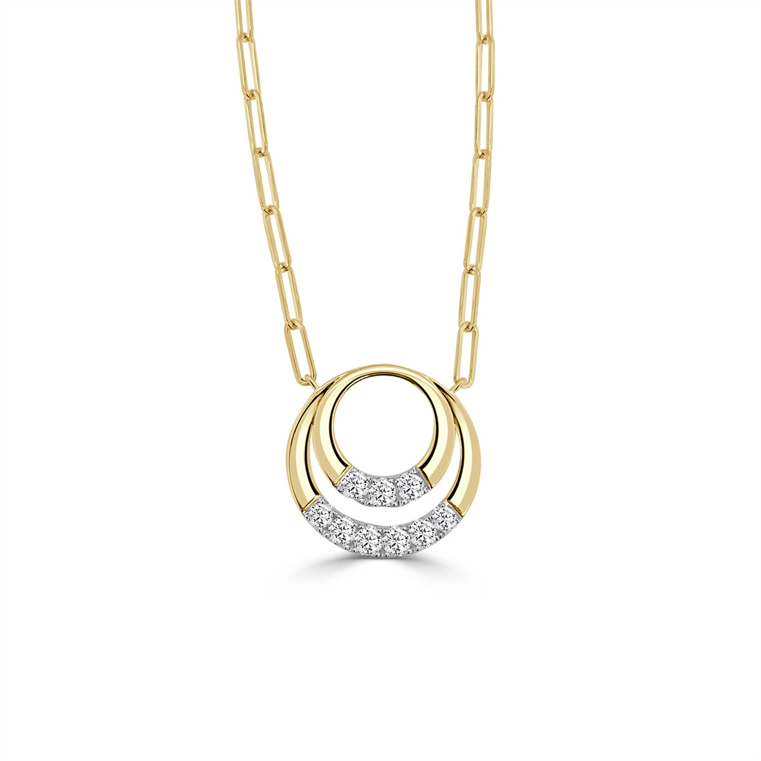 Frederic Sage Necklaces in Mixed Metals containing Diamond P3666-4-YW