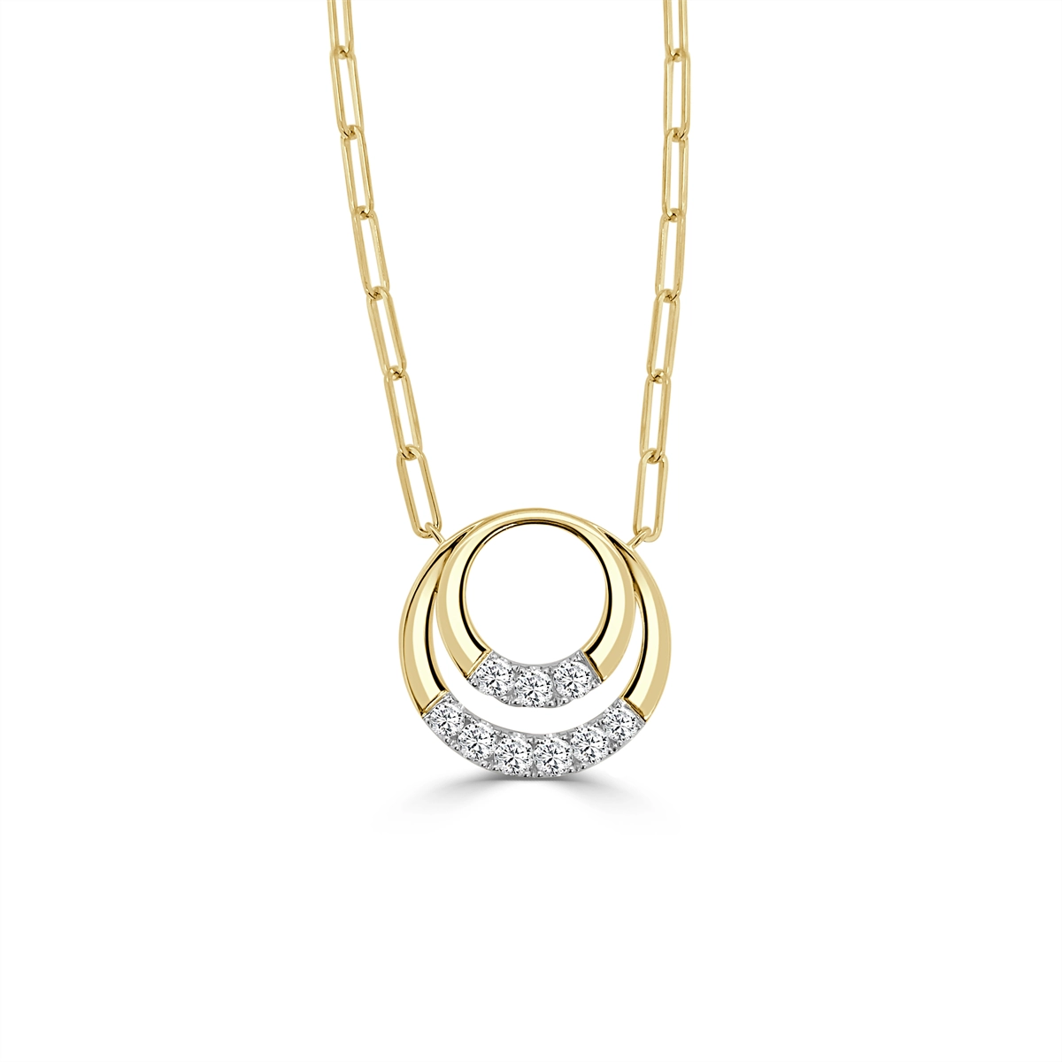 Frederic Sage Necklaces in Mixed Metals containing Diamond P3666-4-YW