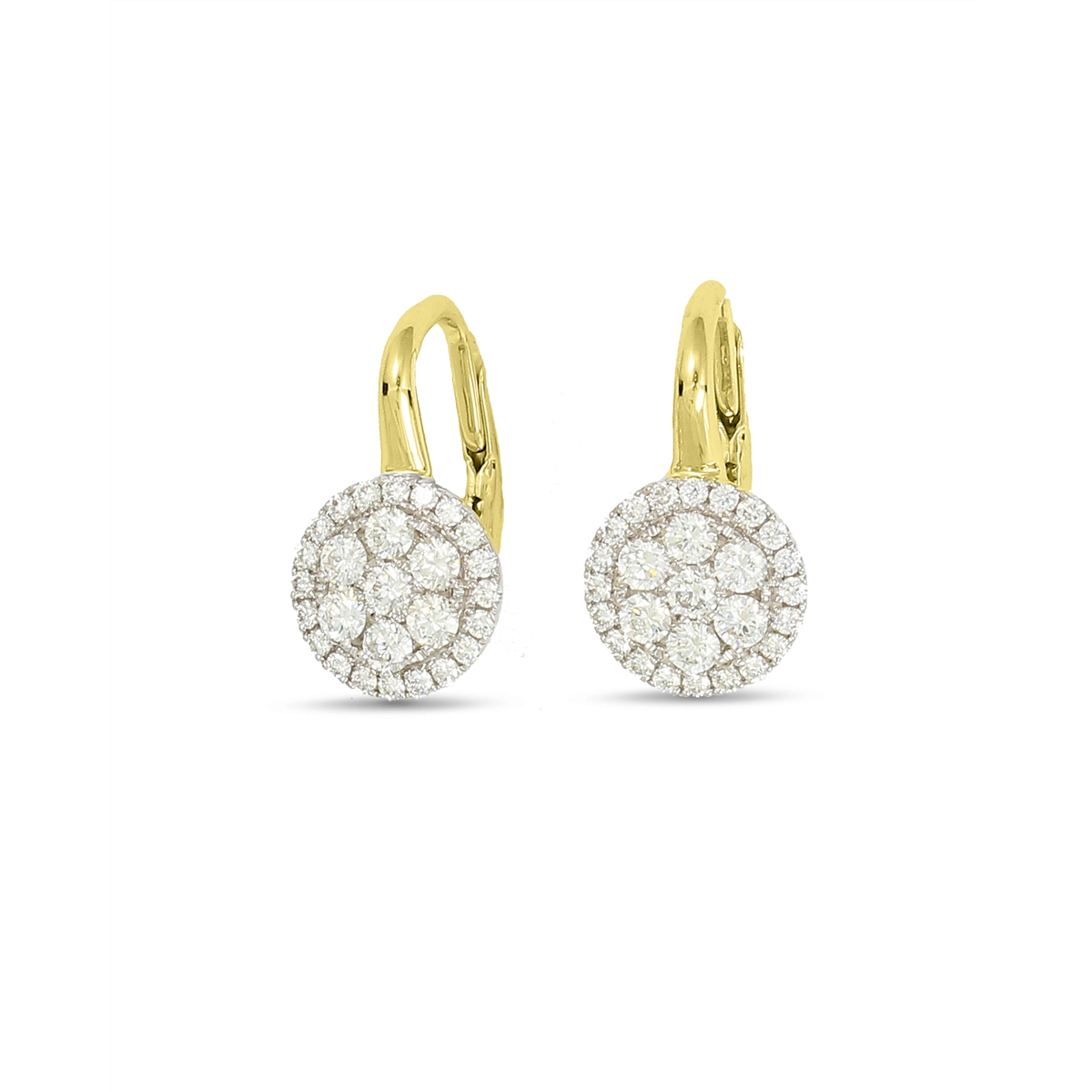 Frederic Sage Earrings in Mixed Metals containing Diamond E2460-4-YW