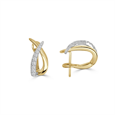 csv_image Frederic Sage Earring in Mixed Metals containing Diamond E2493-4-YW