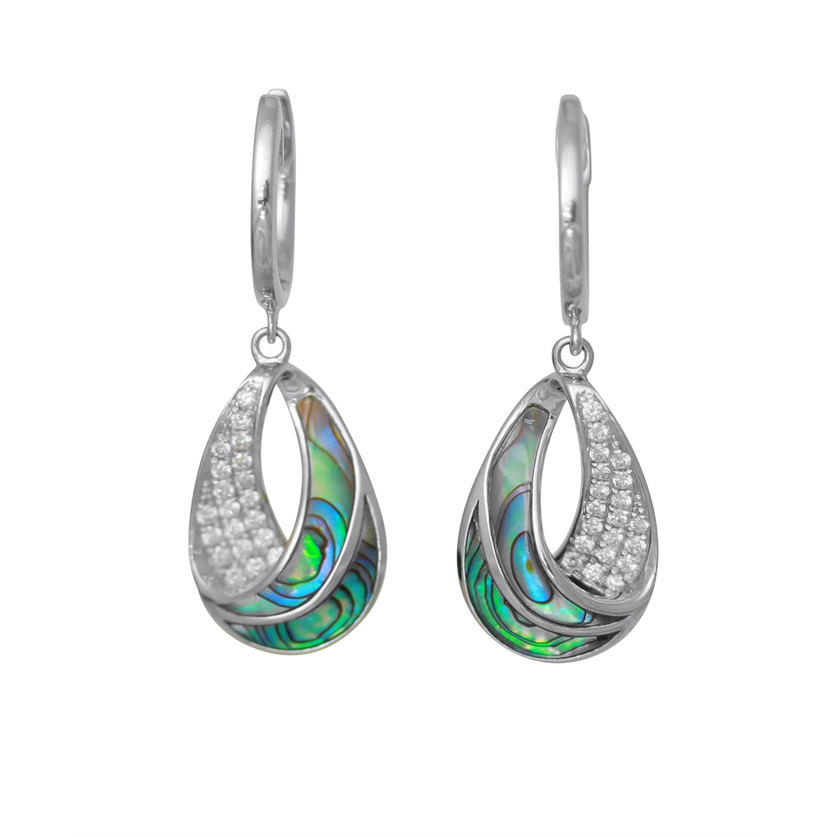 Frederic Sage Earrings in White Gold containing Other, Multi-gemstone, Diamond E2589A-4-WAL
