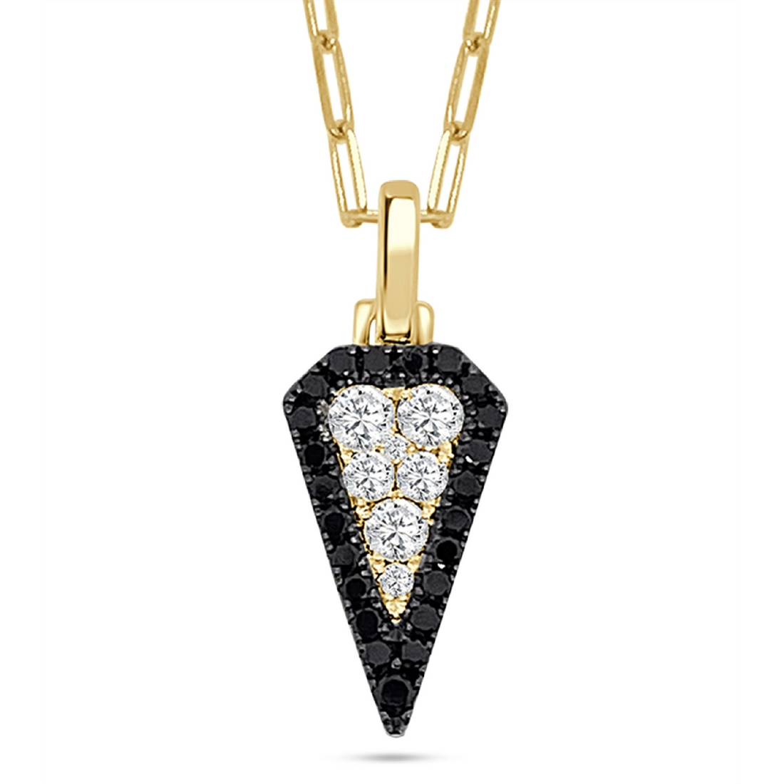 Frederic Sage Necklaces in Mixed Metals containing Black diamond, Multi-gemstone, Diamond P3002KW-MPC-4YW