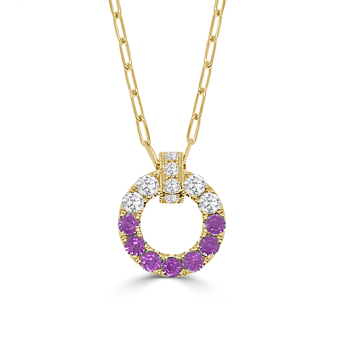 Frederic Sage Necklaces in Yellow Gold containing Other, Multi-gemstone, Diamond P3257MPC-4YPSAW