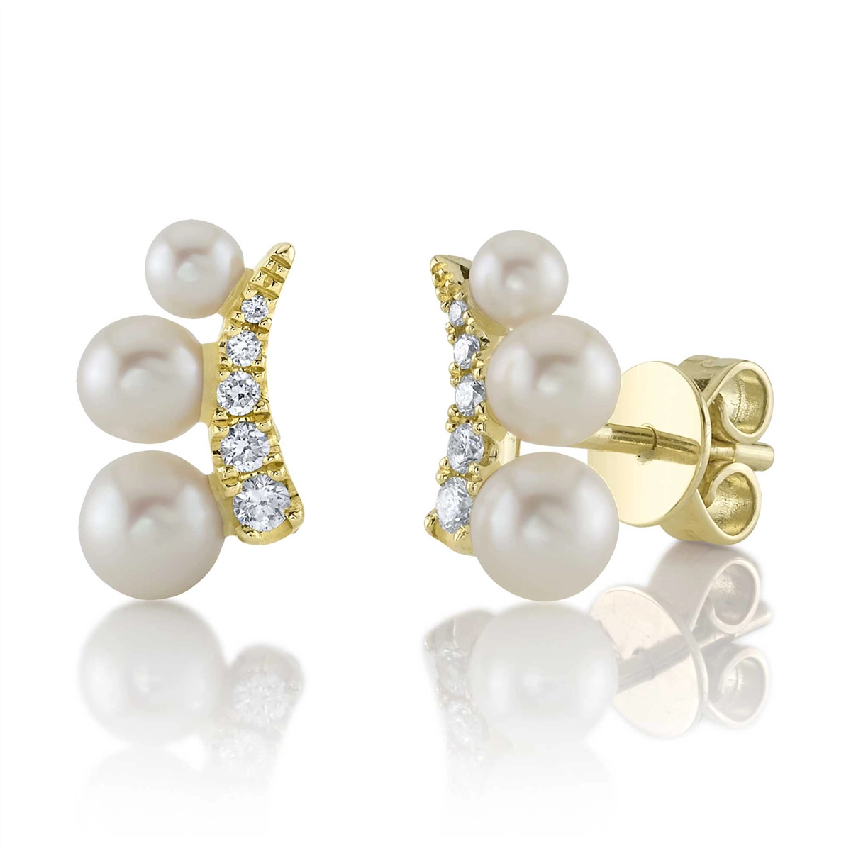 Earrings Earrings in Yellow Gold containing Multi-gemstone, Diamond, Pearl 440790
