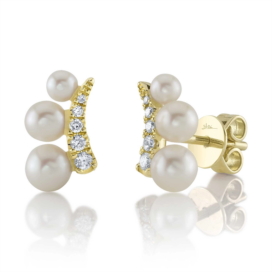 Earrings Earrings in Yellow Gold containing Multi-gemstone, Diamond, Pearl 440790