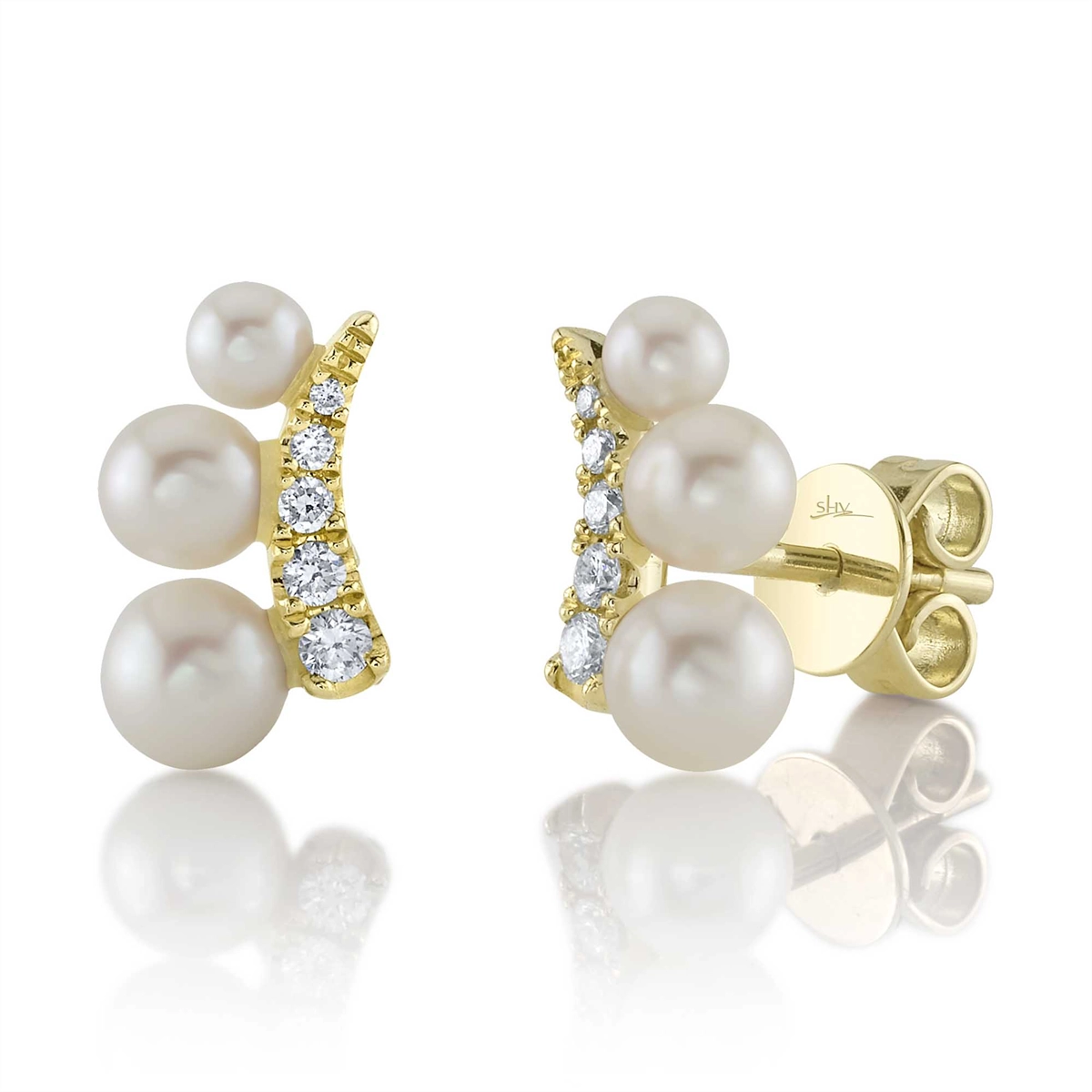 Earrings Earrings in Yellow Gold containing Multi-gemstone, Diamond, Pearl 440790